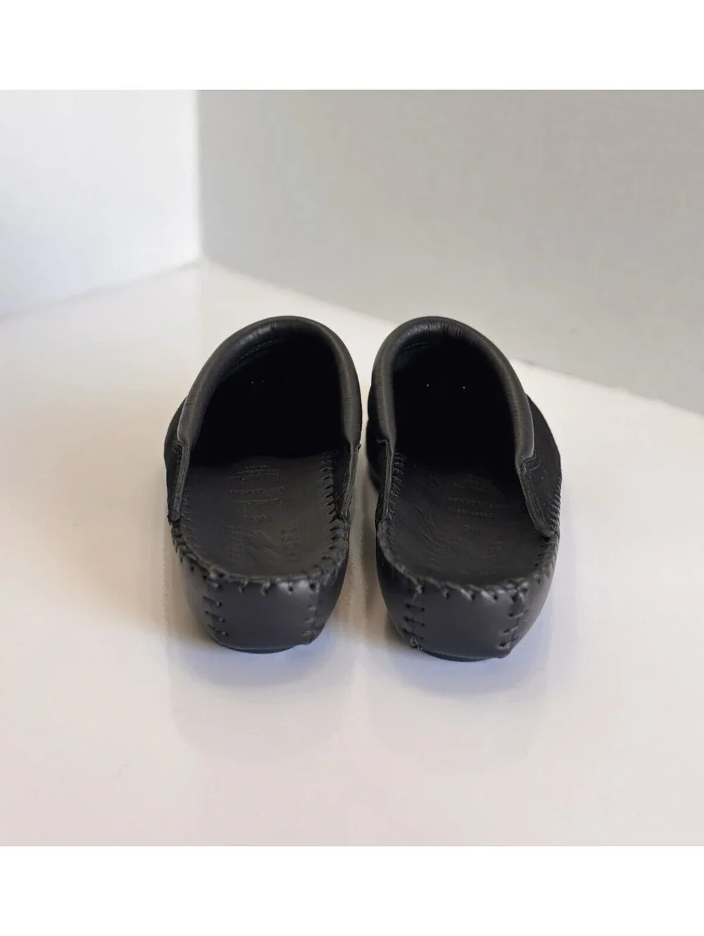Natural Sport Clog Mule Women's Size 7 M Black Leather Comfort Shoes Whipstitch